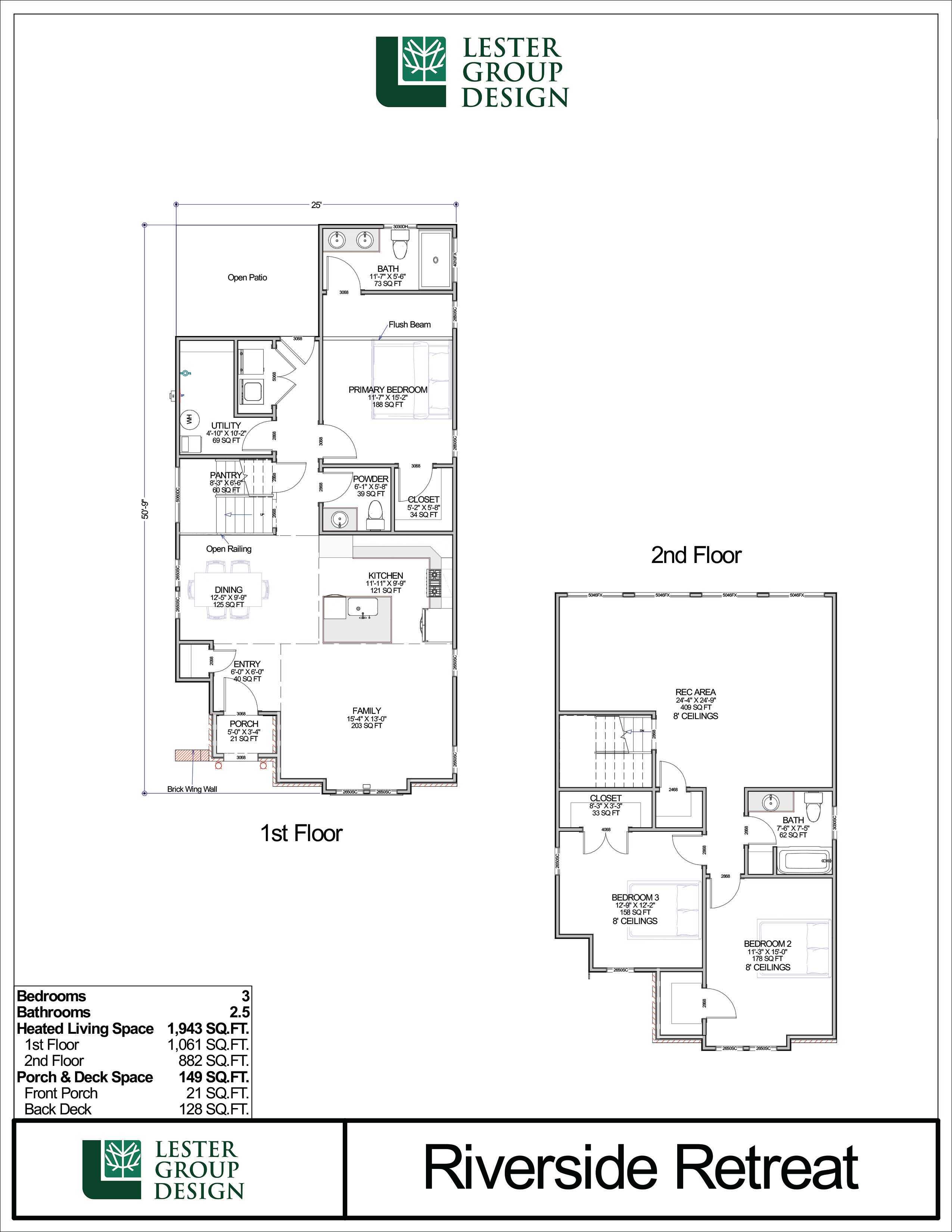 Floor Plan for Riverside Retreat