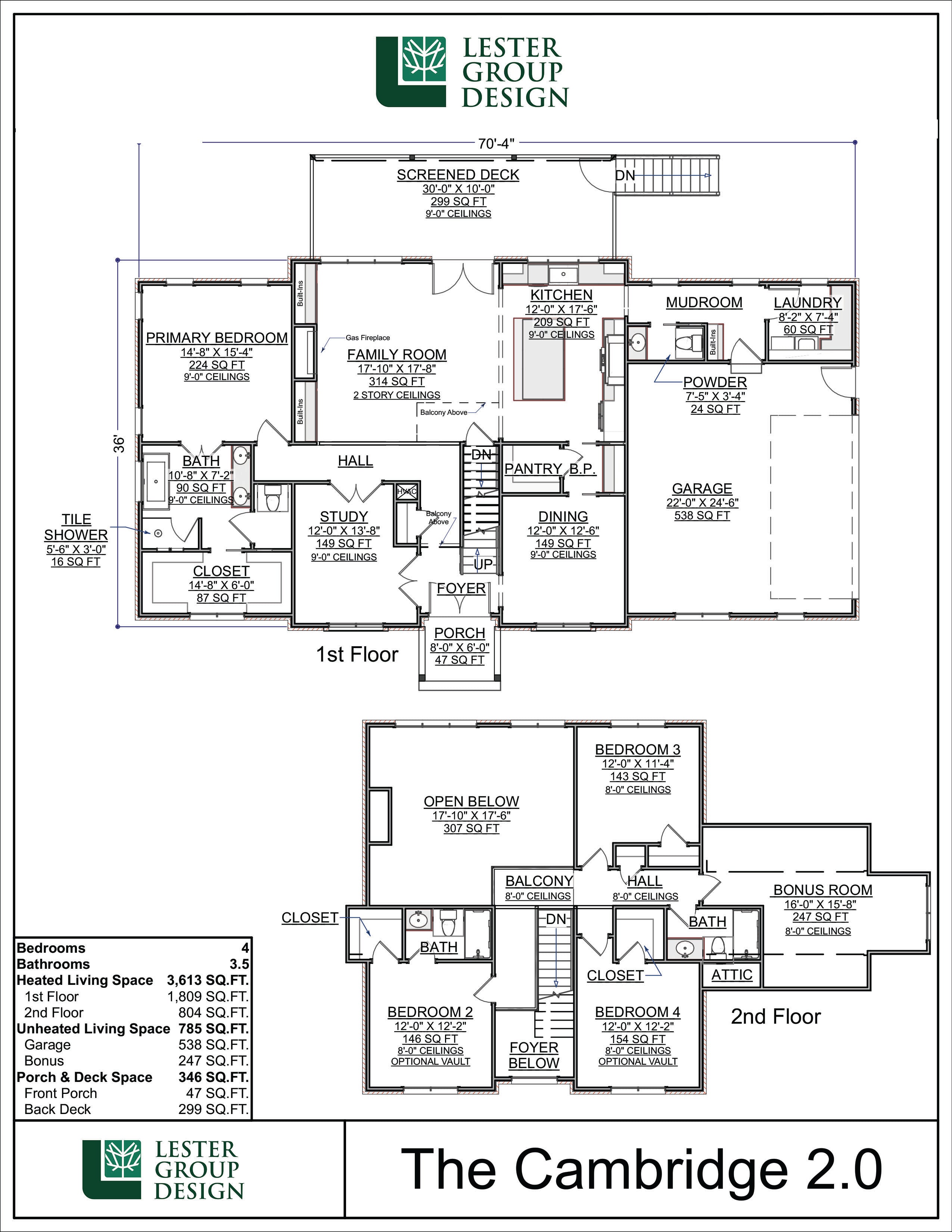 Floor Plan for Cambridge 2.0