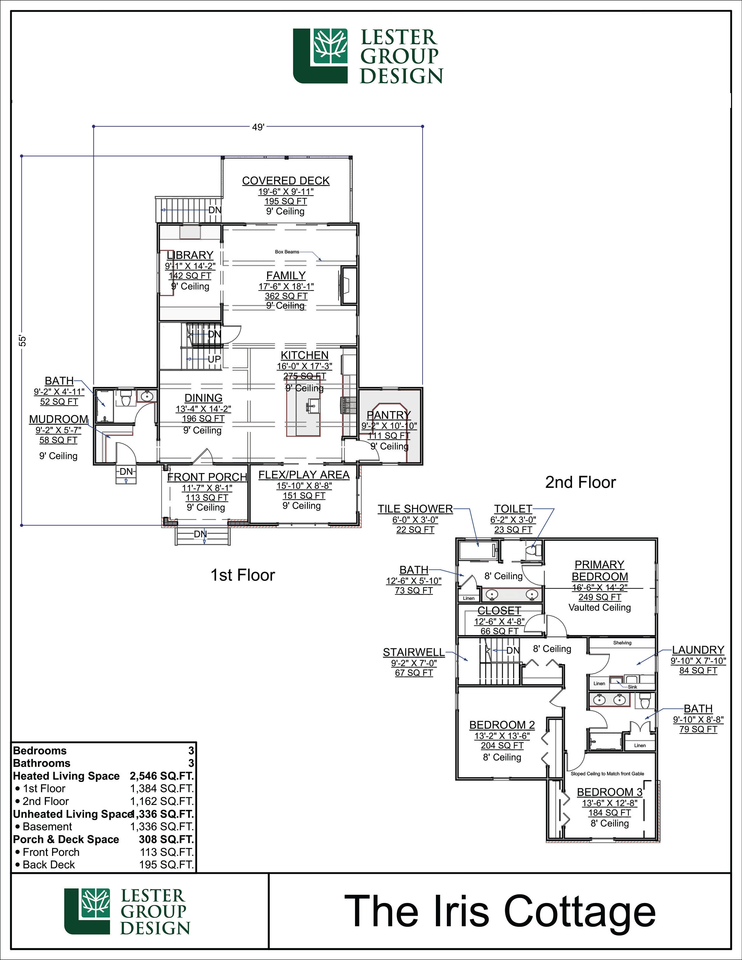 Floor Plan for Iris Cottage