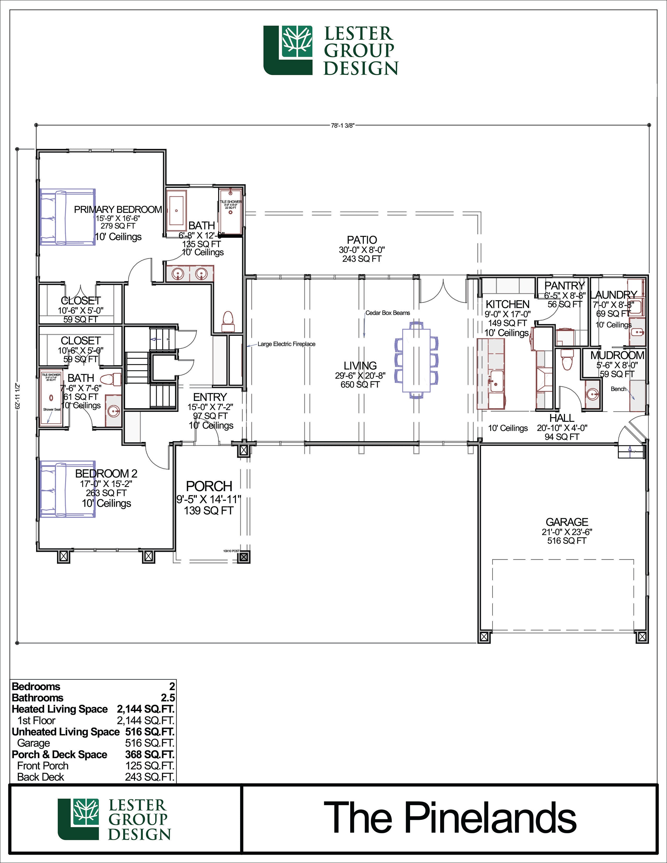 Floor Plan for The Pinelands